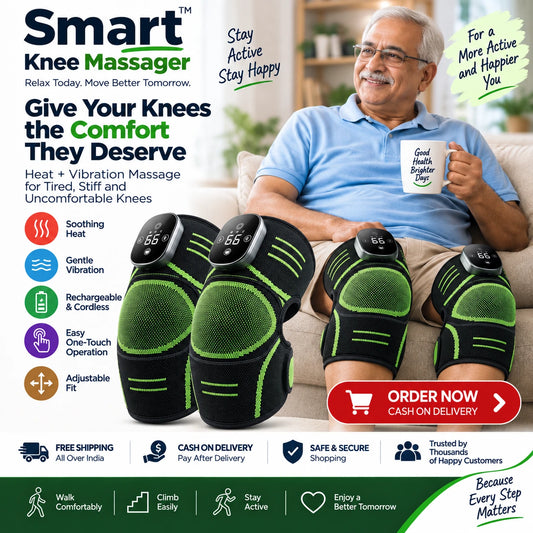 Electric Knee Massager Cordless with Heat + Vibration I 50% Off I Limited Stock