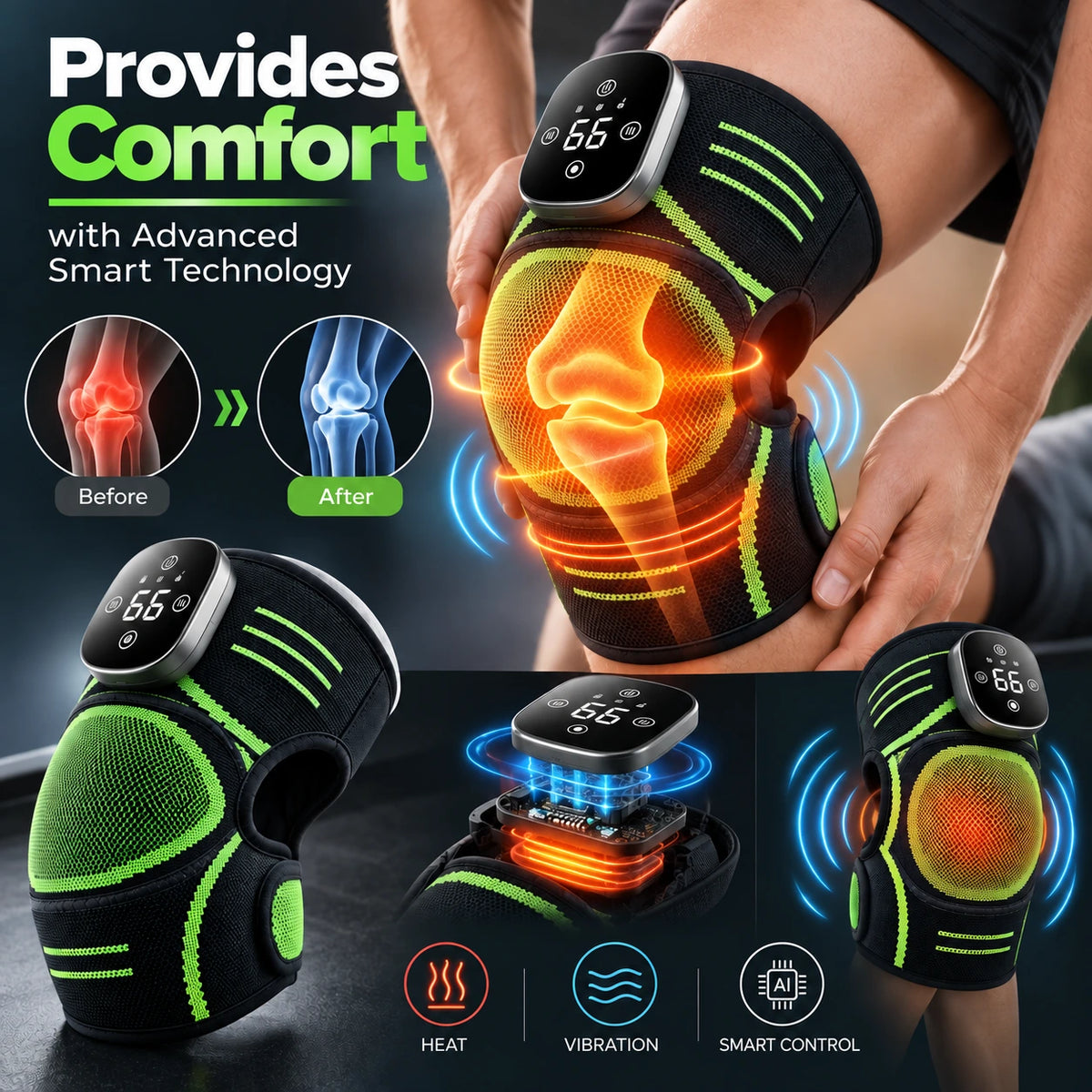 Smart Knee Massager For Knee Relief and Comfort - 50% Off